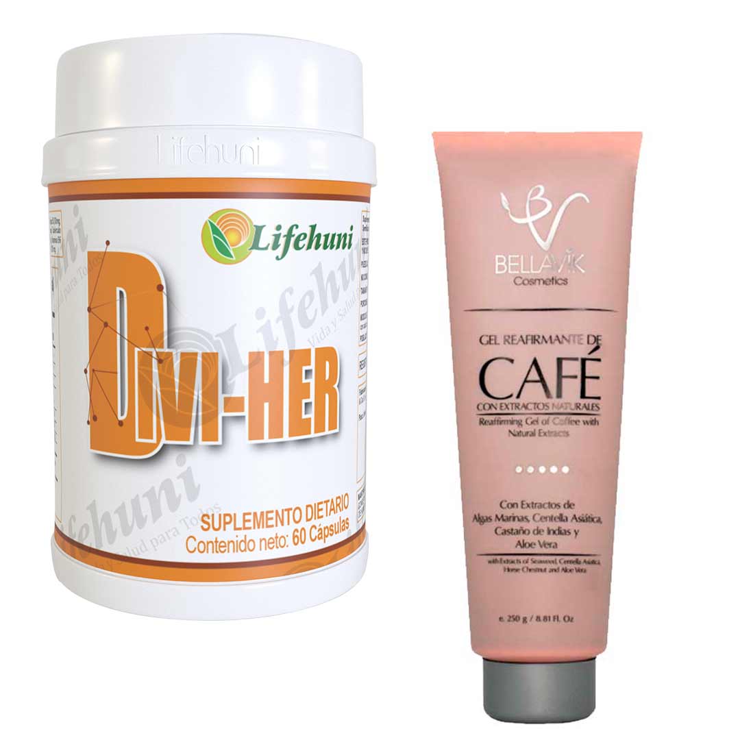 DIVI-HER + Gel reafirmante de Café Bellavik - Reduce peso y tonifica