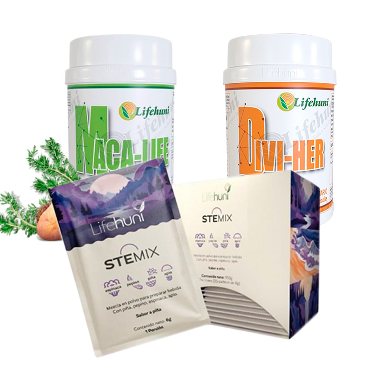 DIVI HER + MACA LIFE + STEMIX 7 SOBRES - Reduce peso y elimina líquidos retenidos